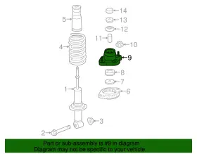 4140a505 Mitsubishi Genuine Suspension Shock Absorber Mount #2