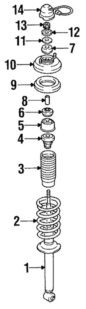 Mb573244 Mitsubishi Genuine Strut Nut