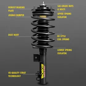 172211 Monroe Suspension Strut And Coil Spring Assembly For Toyota Highlander