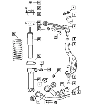 04670456ab Mopar Genuine Front Clevis 4670456ab