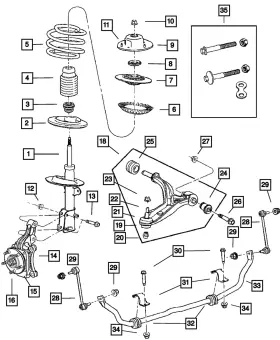 04766116ab Mopar Genuine Strut Mount 4766116ab