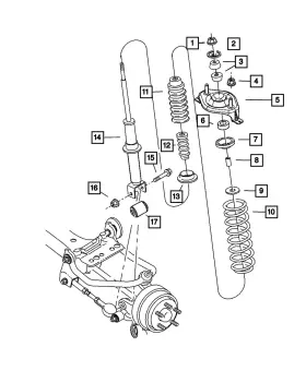04879072ae Mopar Genuine Strut Mount 4879072ae