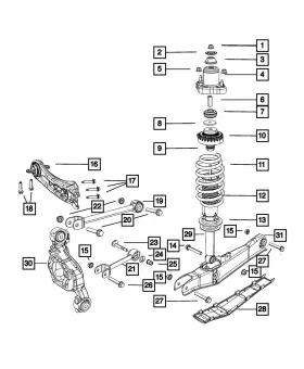 05151303aa Mopar Genuine Shock Absorber Bracket