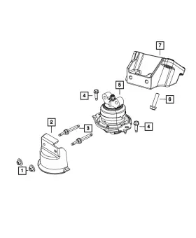 06504010 Mopar Genuine Hex Flange Head Bolt Mounting 6504010