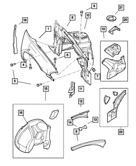 4580442ai Mopar Genuine Front Suspension Tower Right