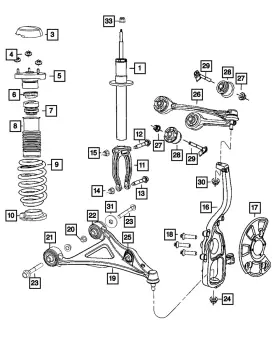 4895414ae Mopar Genuine Strut Mount Right