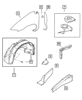 5018458ab Mopar Genuine Front Suspension Tower Package Right