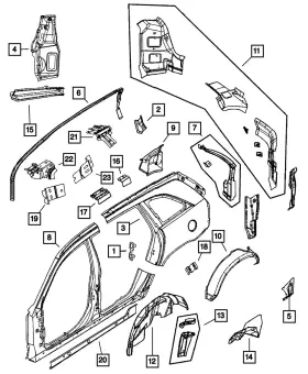 5054625ad Mopar Genuine Shock Absorber Reinforcement Left