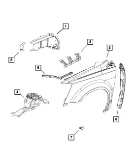 5109297ac Mopar Genuine Front Suspension Tower Package Left