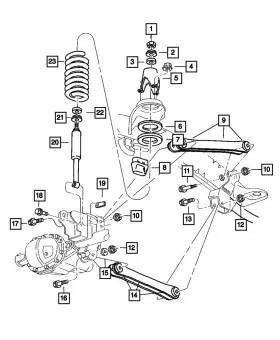 52106742aa Mopar Genuine Shock Absorber Grommet Upper