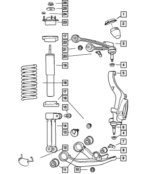 52128533aa Mopar Genuine Shock Upper Mount Left