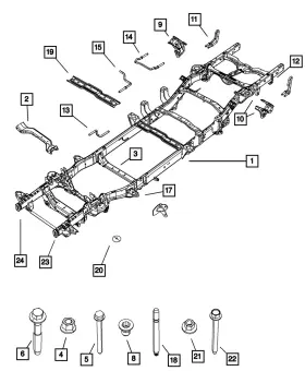 55398566ab Mopar Genuine Shock Mounting Bracket