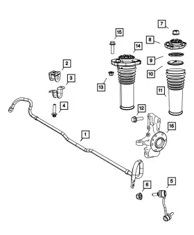 68013710aa Mopar Genuine Shock Absorber Bushing Lower