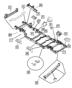 68025480ab Mopar Genuine Shock Absorber - Bracket