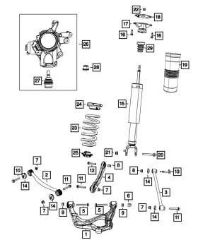68029590af Mopar Genuine Shock Upper Mount