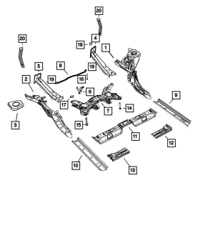 68071584aa Mopar Genuine Tower Reinforcement Right