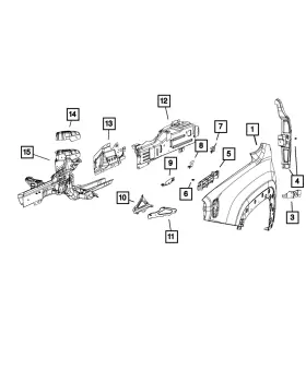 68243846aa Mopar Genuine Shock Tower Cap Right