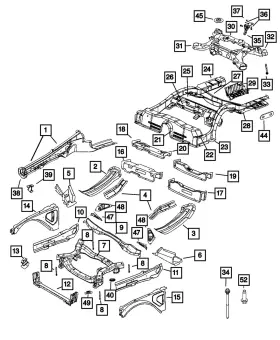 68250521ab Mopar Genuine Engine Box Reinforcement Brace Left