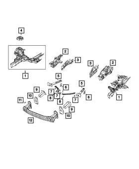 68280347ac Mopar Genuine Brace Strut Right