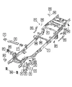 68359205aa Mopar Genuine Shock Mounting Bracket Right