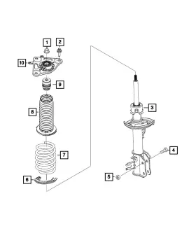 68366607aa Mopar Genuine Strut Mount Left Rear