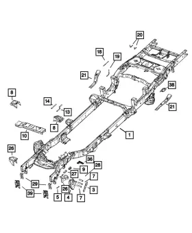 68417873ab Mopar Genuine Fender Bracket Left