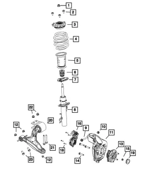 68547297ac Mopar Genuine Strut Mount Left