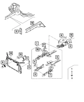68611900aa Mopar Genuine Front Suspension Tower Left