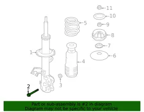 40056-1ha0c Nissan Genuine Strut Mount Bolt #2