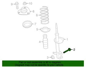 40056-3ja0a Nissan Genuine 2013-2020 Strut Mount Bolt #2