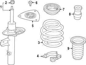 54459-5mp0a Nissan Genuine Strut Mount Bolt