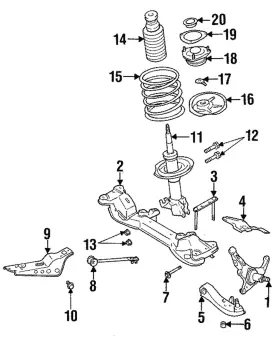 54588-2y00a Nissan Genuine Strut Assembly Nut
