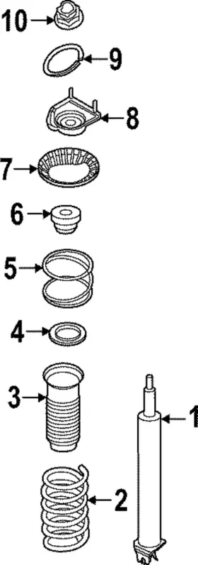 9gt-412-269 Porsche Genuine Upper Mount Snap Ring