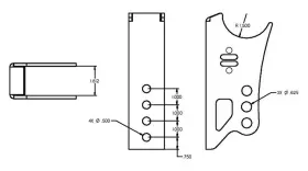 70010122 Ridetech Weld-on Axle Bracket For Bolt-on 4-link #2