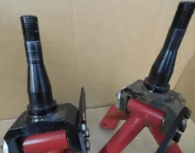 S3453 Strange Engineering Dragster/altered Spindles And Supports Chromoly Blk Pr