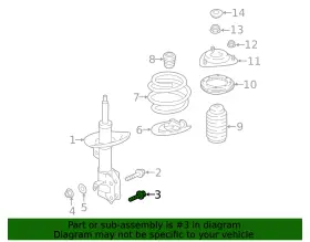 901000288 Subaru Genuine Strut Lower Bolt #2