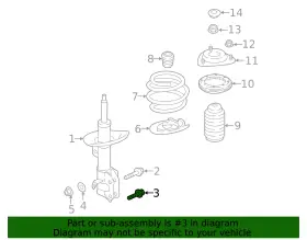 901000394 Subaru Genuine Strut Lower Bolt #2