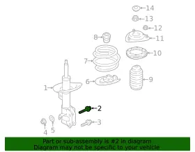 901660034 Subaru Genuine Strut Upper Bolt #2