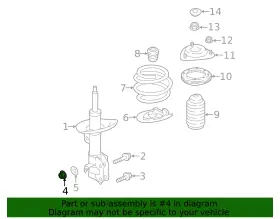 902380008 Subaru Genuine Strut Nut #2