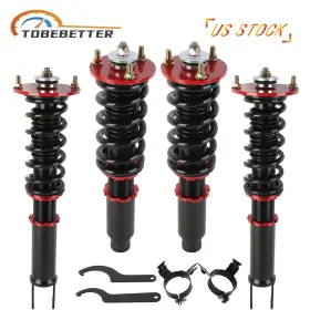 Cov536-bk-rd-cy2 Tobebetter Adjustable Shock Absorber Coilover Suspension Strut Kit For Honda Accord 90-97 #3