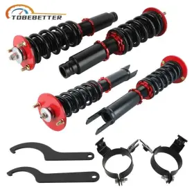 Cov536-bk-rd-cy2 Tobebetter Adjustable Shock Absorber Coilover Suspension Strut Kit For Honda Accord 90-97