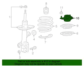48609-06390 Toyota Genuine Strut Mount #2