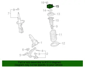 48609-0e020 Toyota Genuine Strut Mount #2