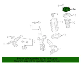 48609-0e060 Toyota Genuine Strut Mount #2