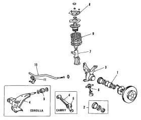 48609-12192 Toyota Genuine Upper Strut Bracket