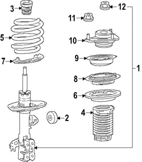 48609-30320 Toyota Genuine Suspension Strut Mount
