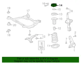 48609-33121 Toyota Genuine Strut Mount #2