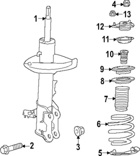 48619-0e021 Toyota Genuine Bearing Strut Mount