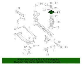 48760-06051 Toyota Suspension Strut Upper Mount L/rear Genuine Part Oem/new #3