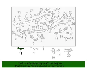 51403-60020 Toyota Genuine Chassis Frame Reinforcement Left Right Front #2